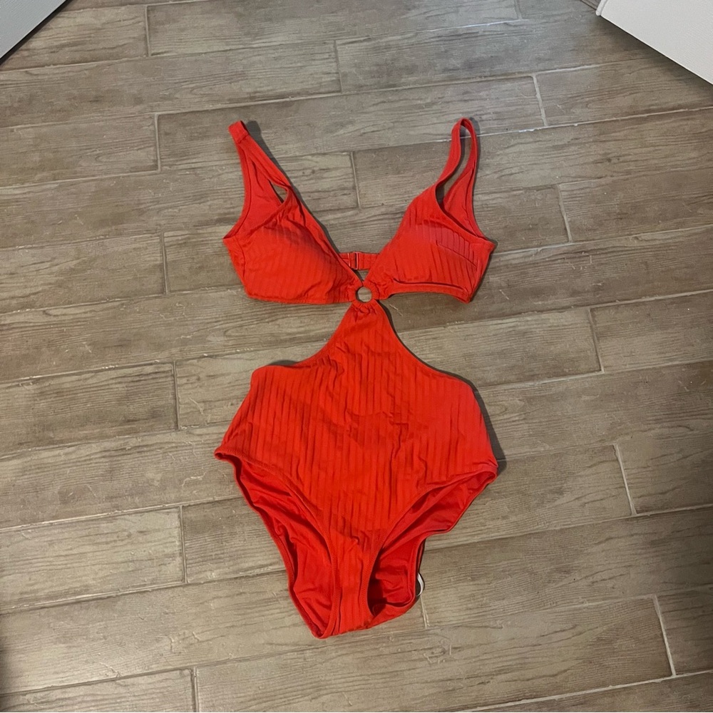 Aerie Red One Piece Swimsuit - Picture 2 of 4